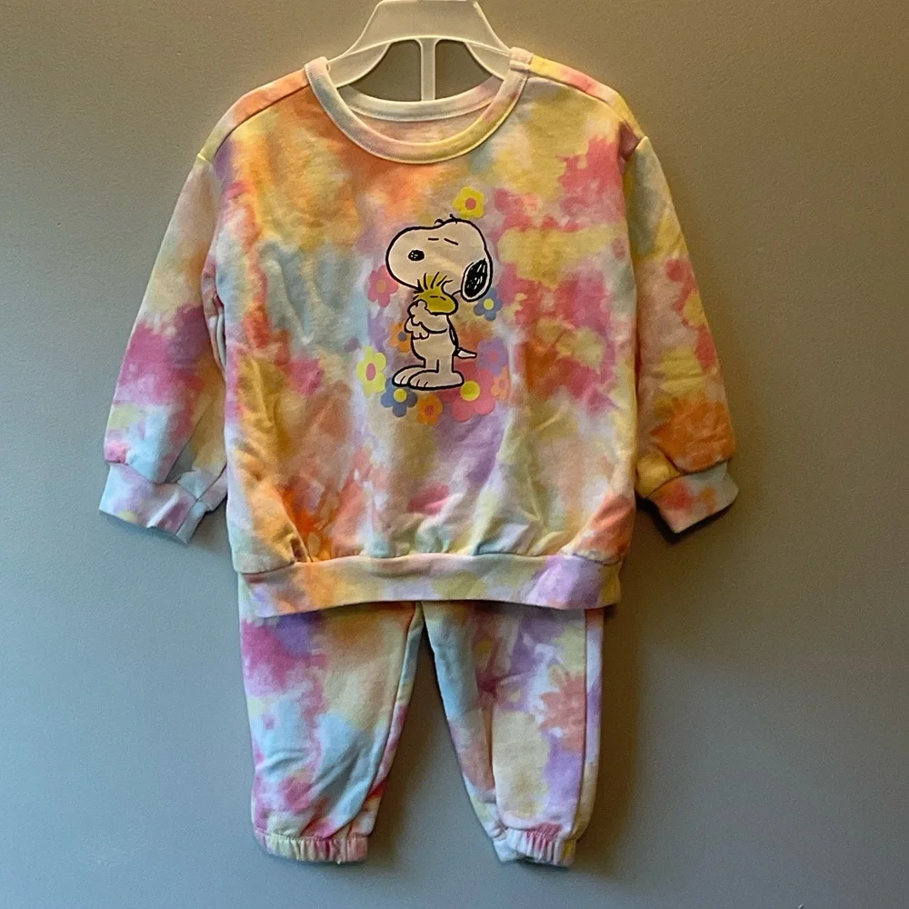 Peanuts Pastel Tie-Dye Sweater Set - Picture 3 of 6